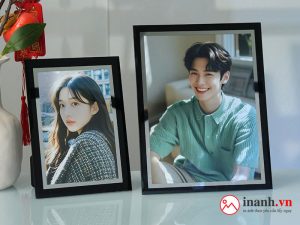 In ảnh để bàn – Khung đen hiện đại