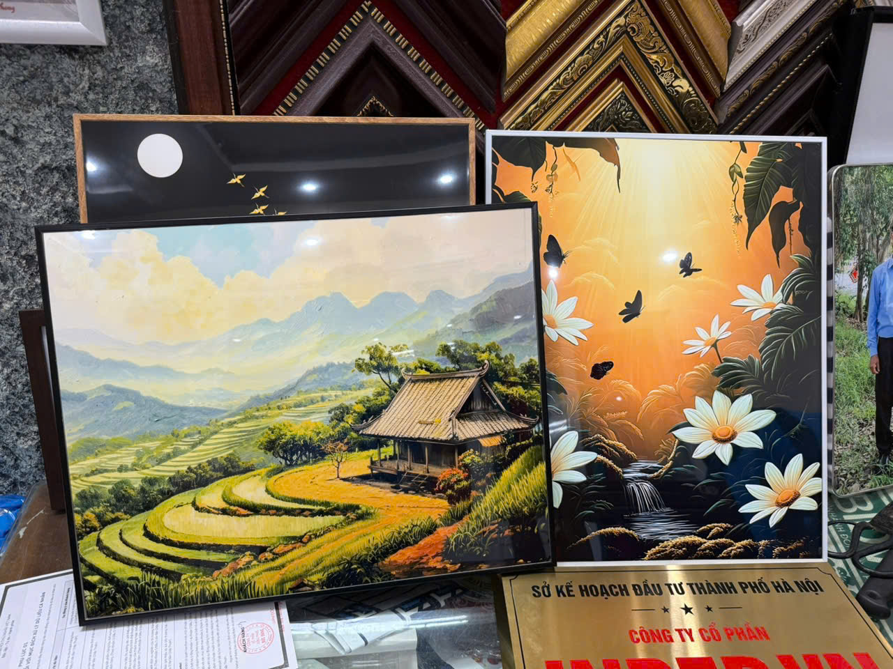 In tranh đồng quê đóng khung đẹp